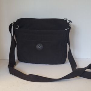 Kipling Black Noir Sebastian Messenger Crossbody Bag